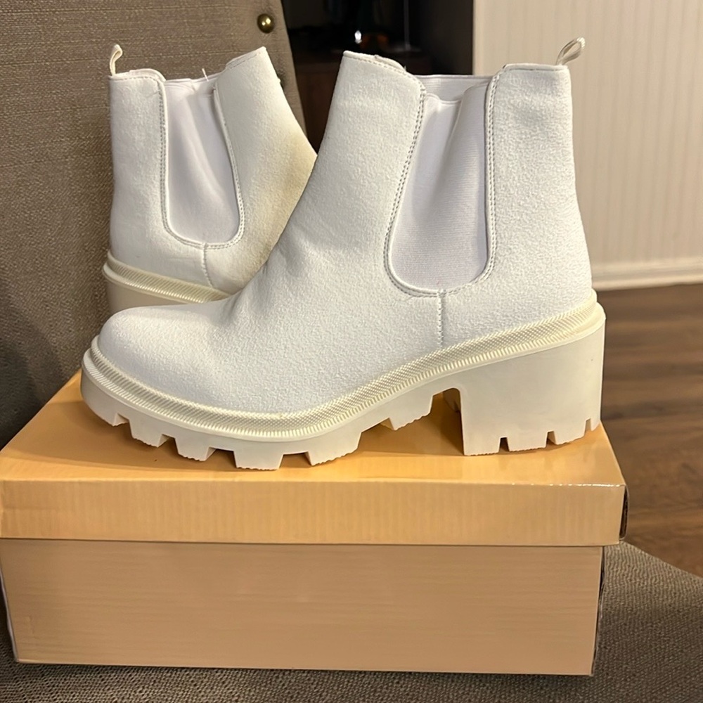White Chelsea Boots